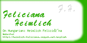 feliciana heimlich business card